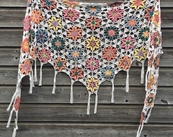 Flowerland Shawl Crochet Pattern PDF
