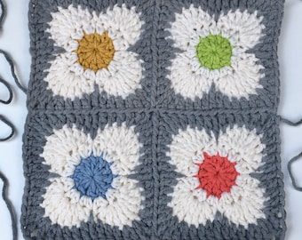 OK Flower Square Crochet Pattern PDF