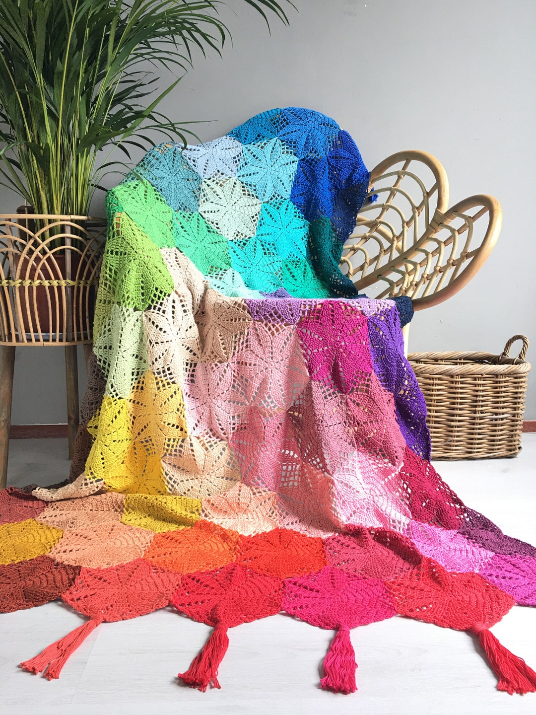 Atty's Anemone Blanket Crochet Pattern PDF - Etsy