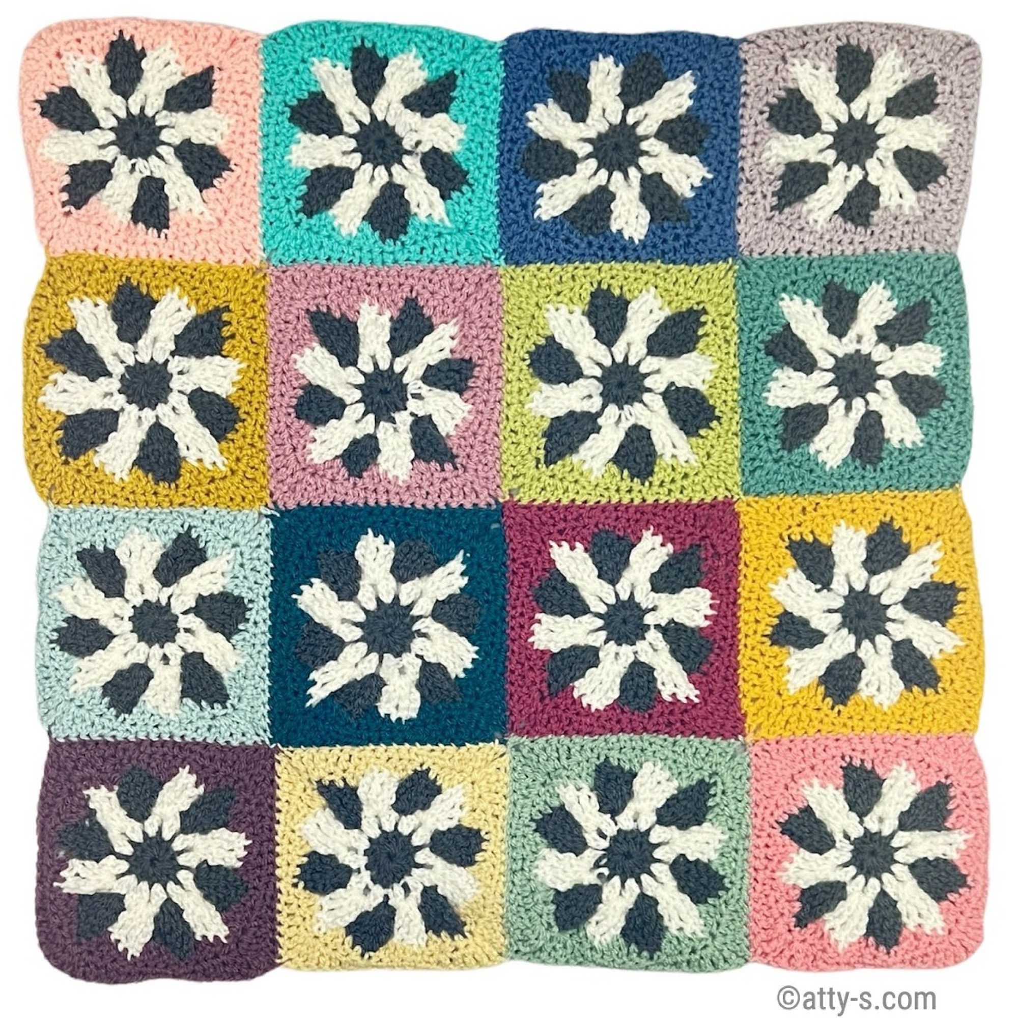 Windmills of My Mind Square Crochet Pattern/ Photo Tutorial PDF - Etsy