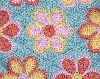 Spring Fling Hexa granny Crochet Pattern PDF