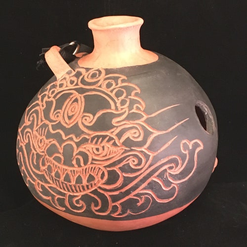 Udu Clay Drum With Goat Skin Etsy