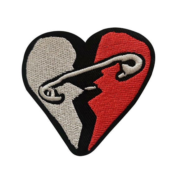 Safety Pin Broken Heart Iron-on Patch | 1 Piece - Etsy