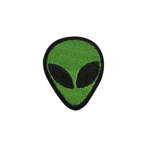 Small Green Alien Head Patch  |  1 Piece