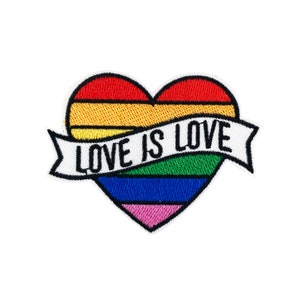 Love Is Love Rainbow Heart Patch  |  1 Piece