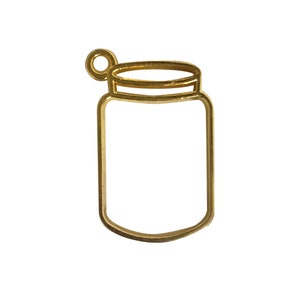 Open Bezel Jar Charm  |  1 piece  |  Jewelry Making Craft Supplies