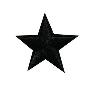 Black Star Medium Size Patch  |  1 Piece