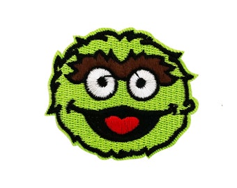 Oscar the Grouch Trash Sesame Street Muppets Iron Sew On Patch Badge Appliqué Oscar the Grouch Trash Sesame Street Muppets Iron Sew On Patch Badge Appliqué