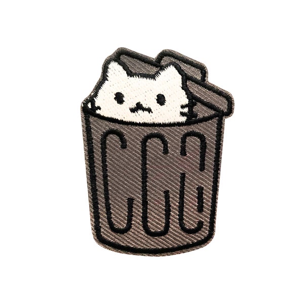 Cat in Trash Can Patch  |  1 Piece