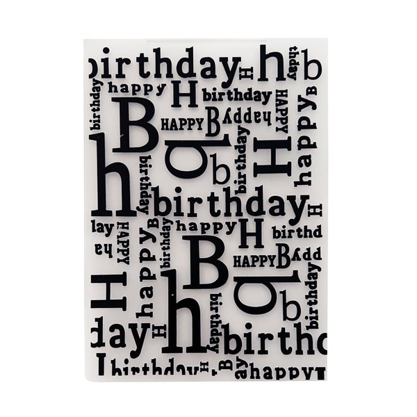 Happy Birthday Embossing Folder  |  1 Piece