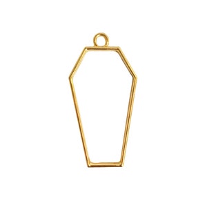 Open Bezel Coffin Goldtone |  1 piece  |  Jewelry Making Craft Supplies