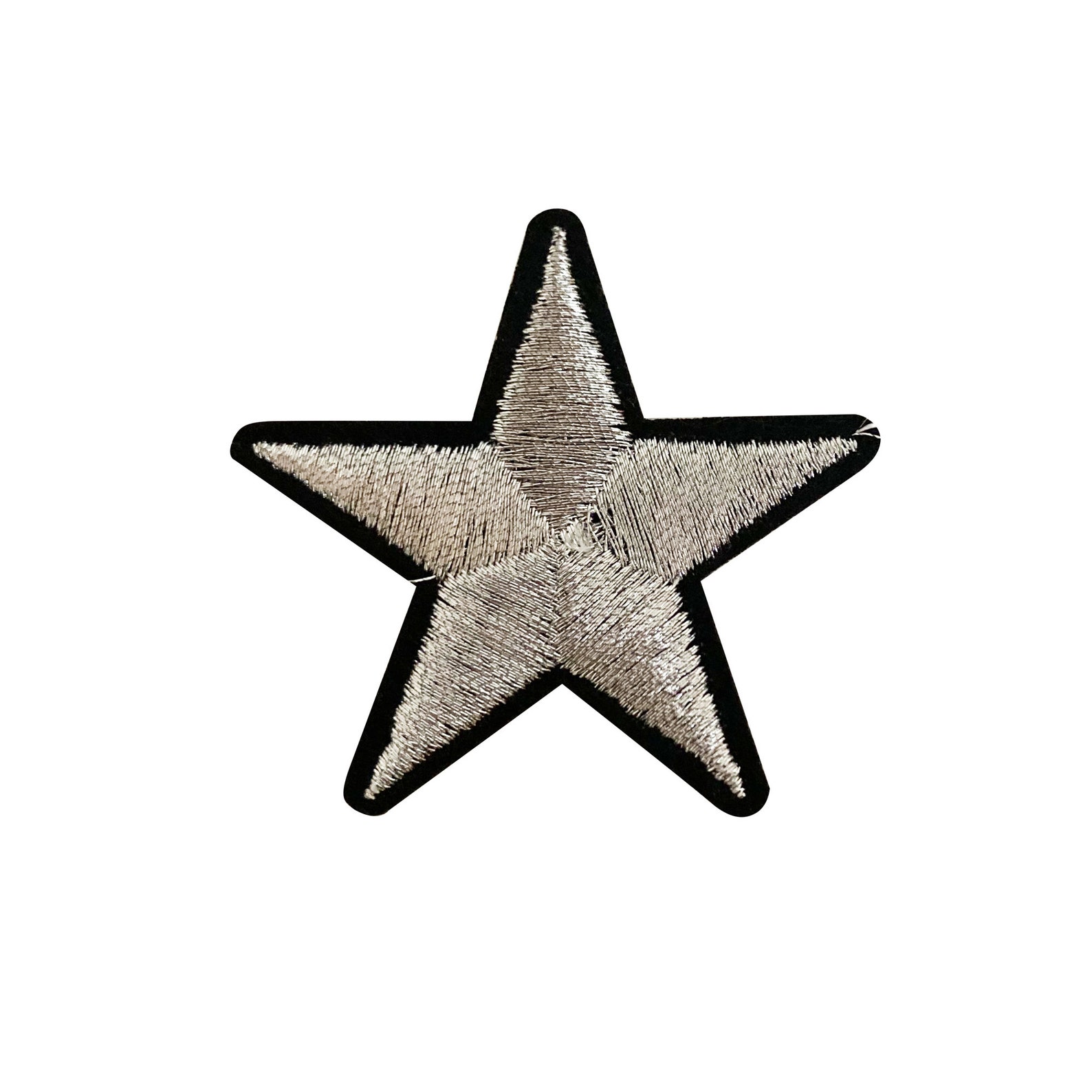 MEDIUM Silver Star Patch 1 Piece Etsy