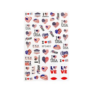 USA Americana #1 Nail Decals/Stickers/Resin Inclusions  |  1 Sheet