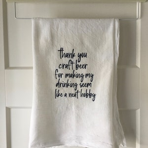 Beer Kitchen towel/ Bar towel / craft beer gift / Man Cave / craft beer / Beer Drinker gift / craft beer drinker/ funny kitchen towel