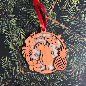 SALE! Pina Colada Christmas, drink ornament, drink ornaments, cocktail ornament, beverage ornament, summer drinks, bar ornament 3.5”