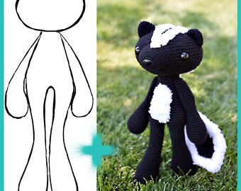 PDF Pattern - Basic Body + Ambrose the Skunk