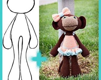 PDF Pattern - Basic Body + Verna the Monkey