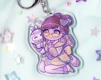 Mei Year of the Rooster Glitter Keychain