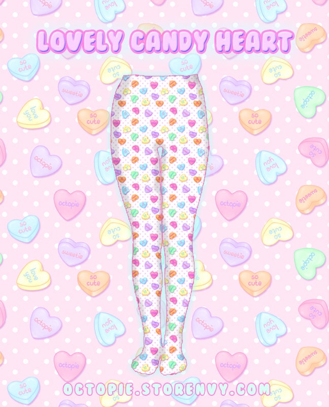 candy heart leggings