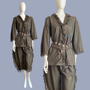 Vintage 1920s Rare Indian Concho Fringed Costume 20s