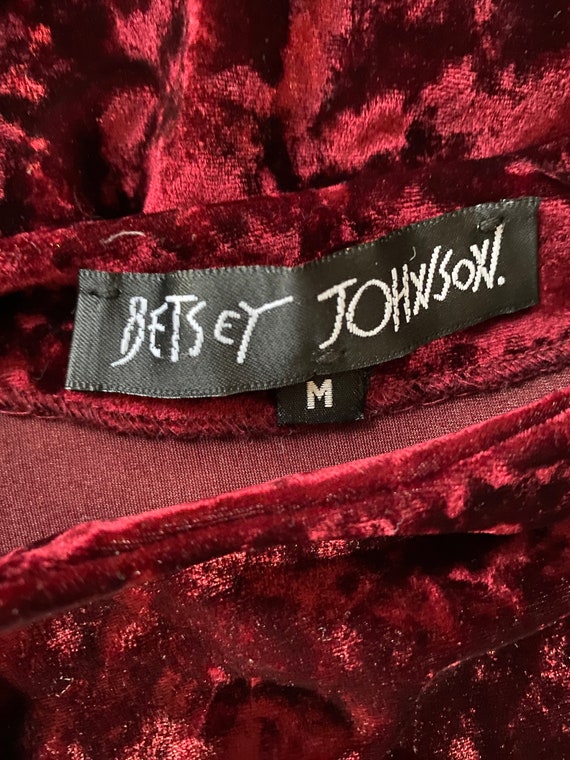 Vintage 1990s Girls BETSEY JOHNSON Crushed Red Ve… - image 10