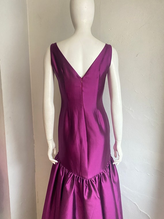 Vintage 2000 Midnight Purple Shimmery Silk Shantu… - image 6
