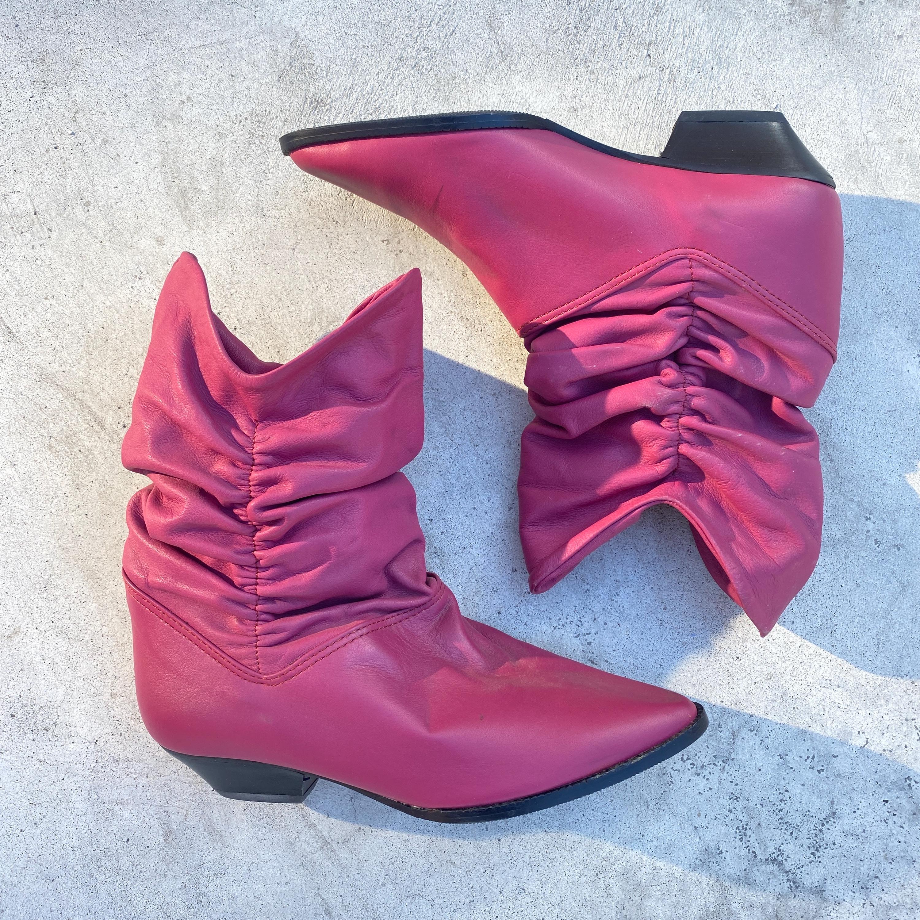 Slouchy Boots 80's Ankle Boots Slouch Boots Pixie Boots 1980s