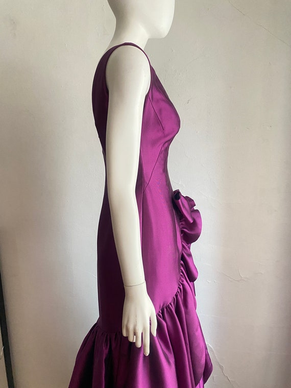 Vintage 2000 Midnight Purple Shimmery Silk Shantu… - image 9