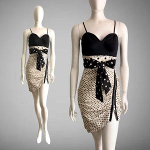 SONIA RYKIEL - すみさま専用 (〜10/1 am10時半) Vintage SONIA by SONIA RYKIEL Silk Blend Polka Dot Cocktail Dress