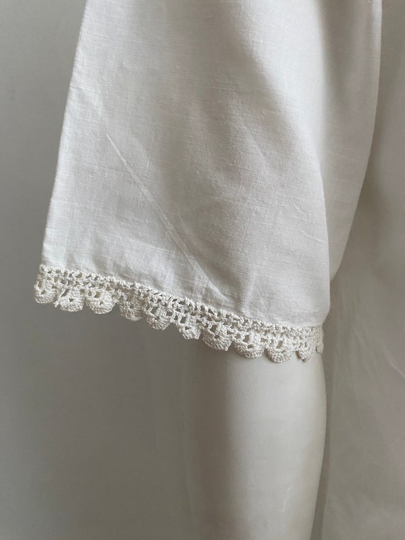 Vintage 1900s Edwardian Crochet Nightgown Dressin… - image 5