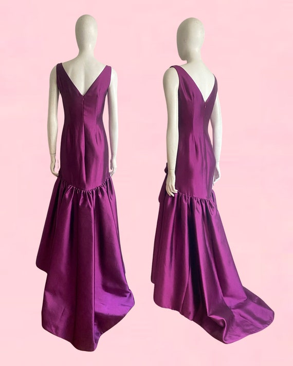 Vintage 2000 Midnight Purple Shimmery Silk Shantu… - image 5