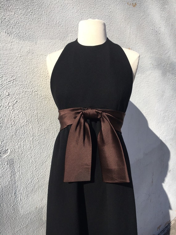 1960s DONALD BROOKS Halter LBD Dress S - image 2