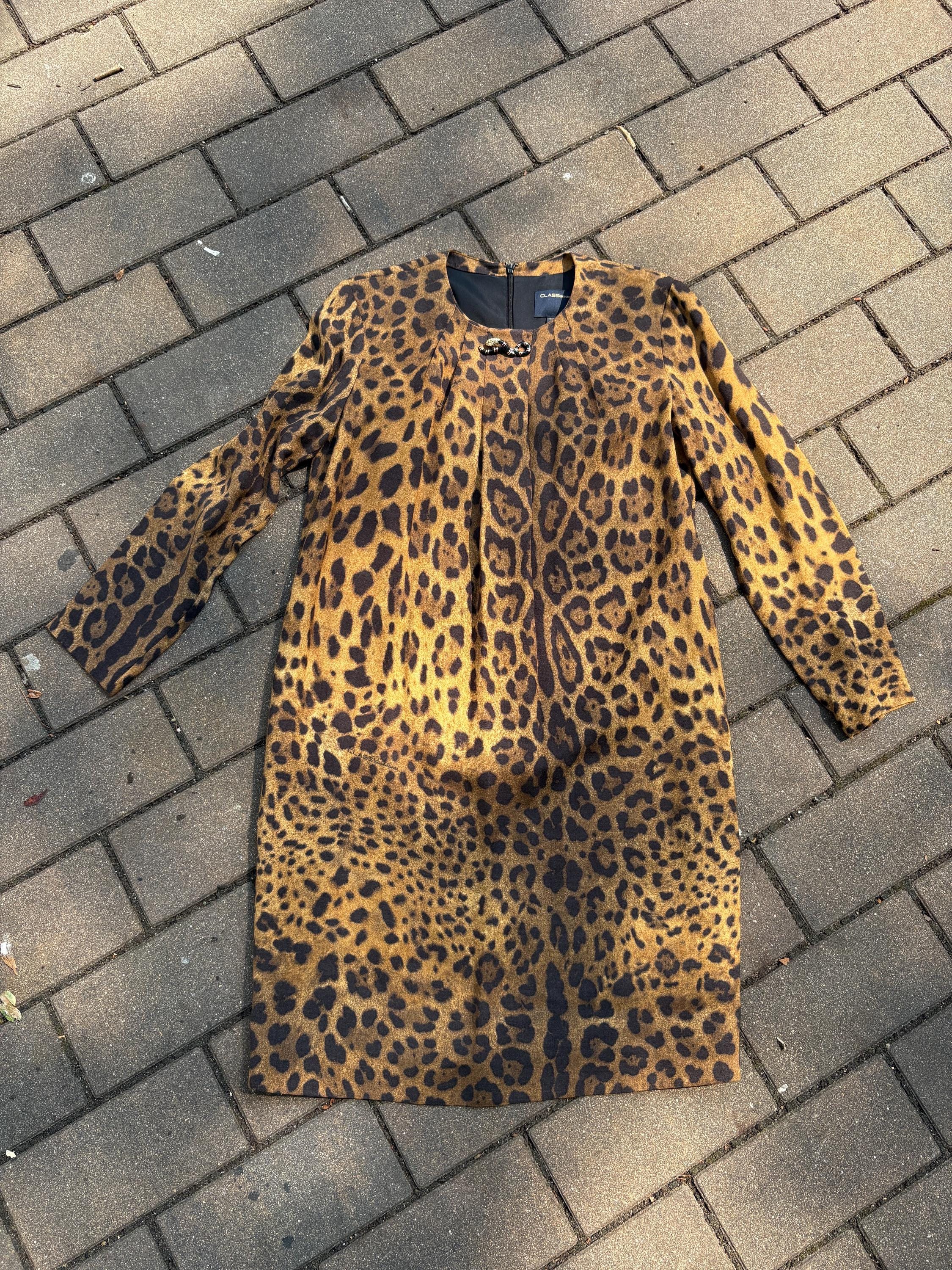 ヴィンテージ ROBERTO CAVALLI CLASS シックなヒョウ柄 サーペント