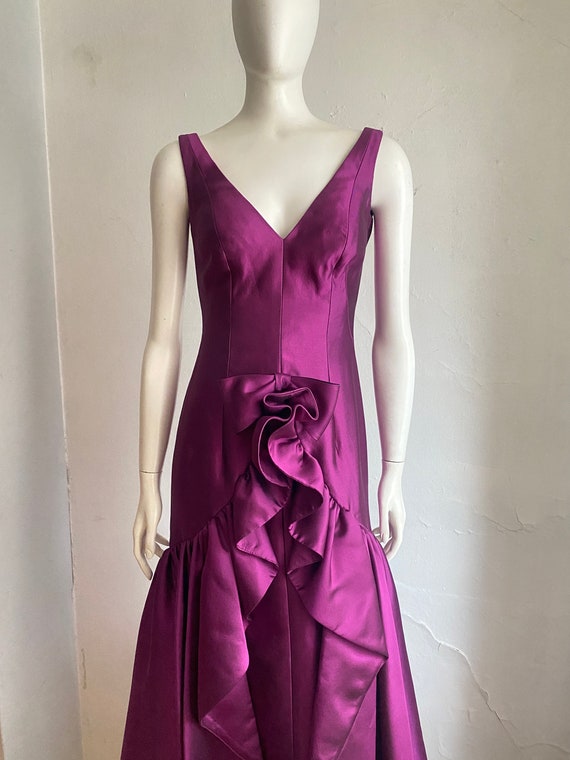 Vintage 2000 Midnight Purple Shimmery Silk Shantu… - image 10