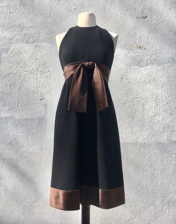 1960s DONALD BROOKS Halter LBD Dress S - image 9