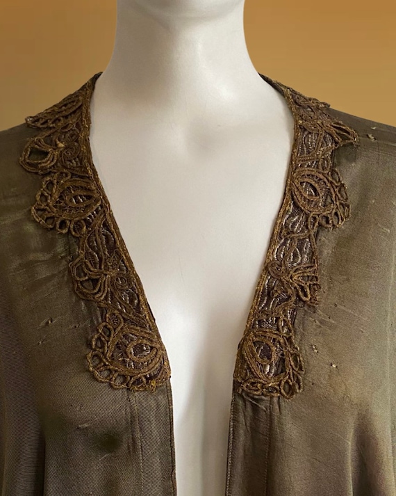 Vintage Antique 1920s Caftan Robe Gold Bullion Em… - image 7