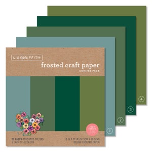 Lia Griffith Frosted Paper - Conifer Pack