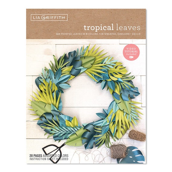 Lia Griffith Frosted Paper Tropical Leaves Kit 