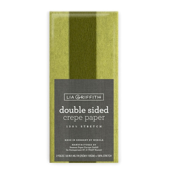 Lia Griffith Double Sided Crepe Paper - Green Tea & Cypress