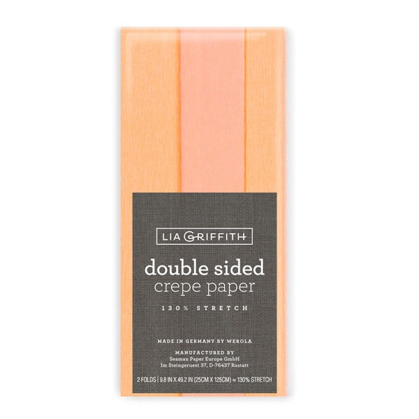 Lia Griffith Double Sided Crepe Paper - Honeysuckle/Coral