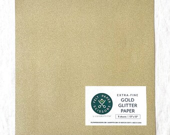 American Crafts - Gold Glitter Paper Pack