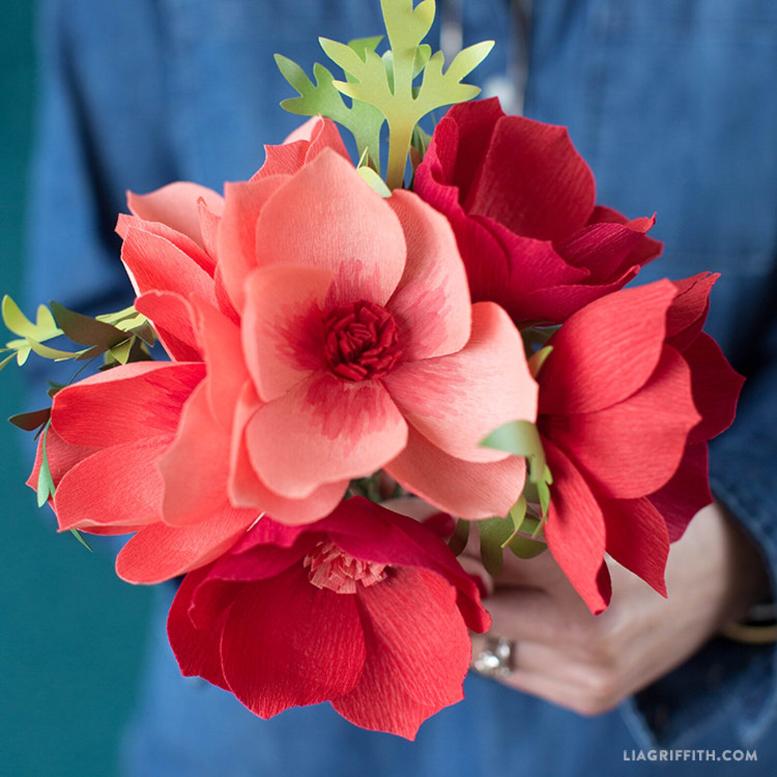 Lia Griffith Crepe Paper Double Sided Strawberry/Tulip Pink Etsy