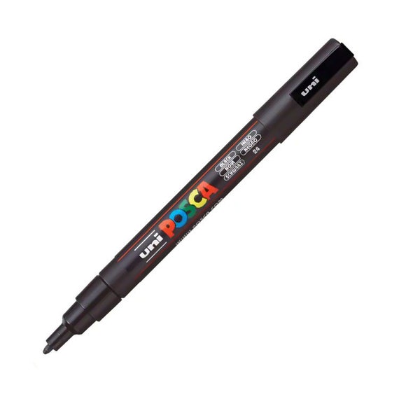 Posca Paint Marker 3M Fine Reversible Bullet Black