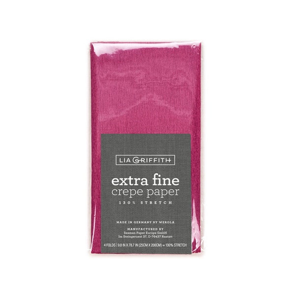 Lia Griffith Crepe Paper Extra Fine - Raspberry