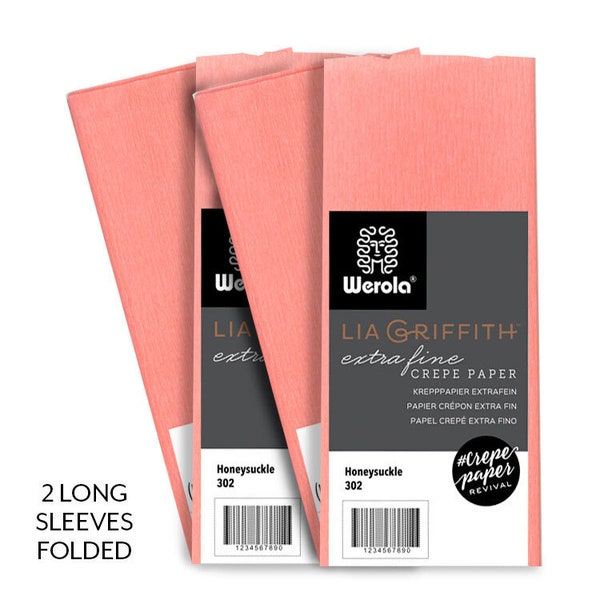 Lia Griffith Crepe Paper Extra Fine – Honeysuckle/coral (long)
