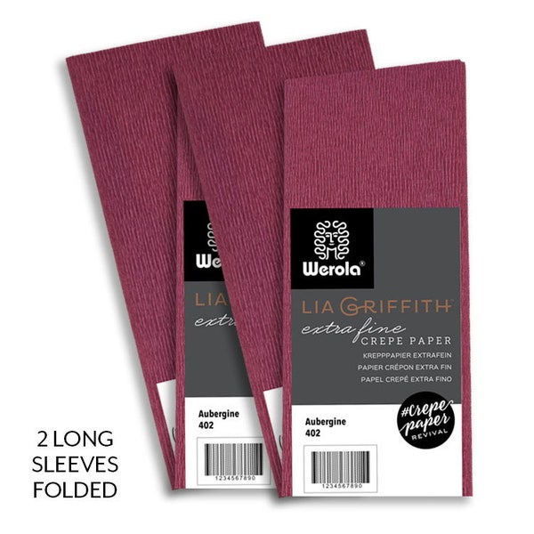 Lia Griffith Crepe Paper Extra Fine - Aubergine (long)