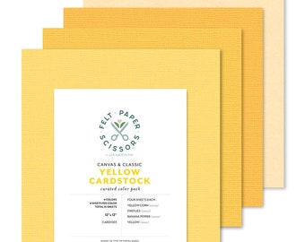 Lia Griffith Cardstock - Yellow Gold Mini Dots