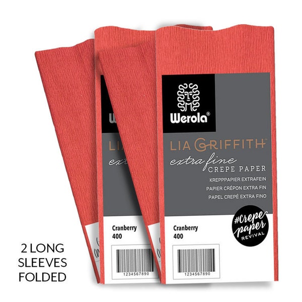 Lia Griffith Crepe Paper Extra Fine - Cranberry/Ruby (long)