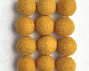 Lia Griffith Felt Ball 3cm Saffron - Pack of 12