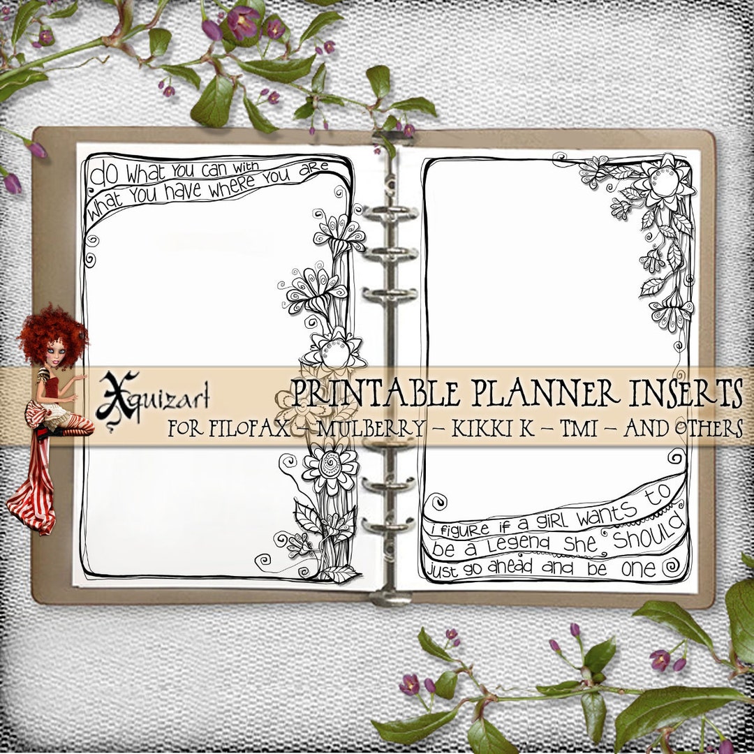 A5 Planner Insert 20a Printable Filofax Mulberry Kikki Etsy